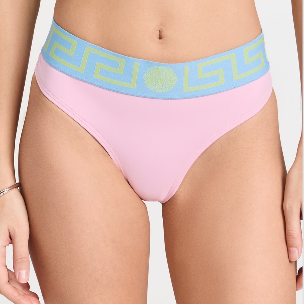 Versace Swim Slip Lycra Vita Recycled Bikini Bottoms